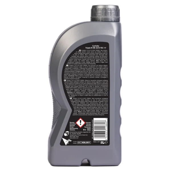 Triple-R R-TEC-17 5W-30 A5/B5 Ford JLR Fully Synthetic 1 Litre - Image 2